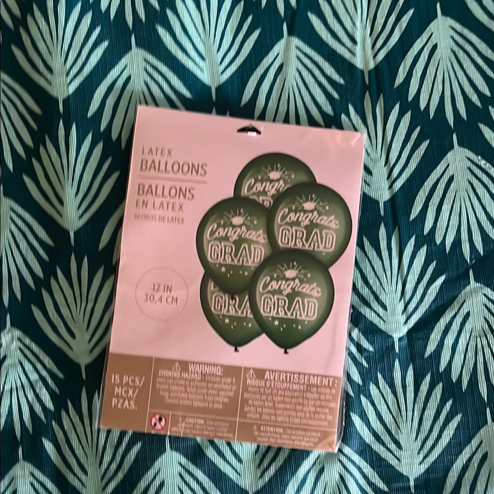 Green Congrats Grad Balloons